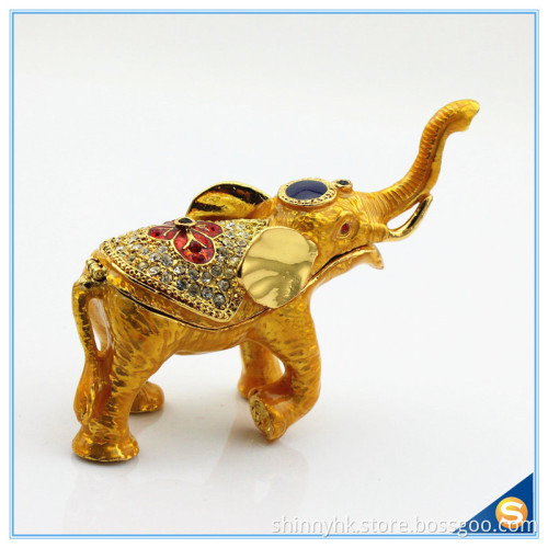 Enamel Craft Creative Antique Elephant Trinket Box Home Decoration Jewelry Box SCJ722